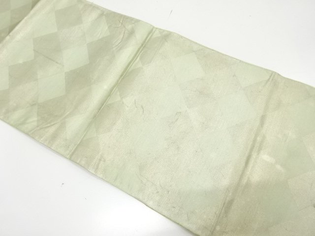 JAPANESE KIMONO / ANTIQUE FUKURO OBI / SILK / WOVEN RHOMBUS